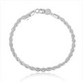 Silver Twisted Rope Bracelet