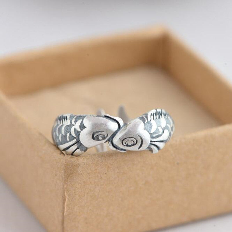 Vintage Sterling Silver Pisces Ring