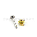 5mm Titanium Steel Earrings with Small Diamonds