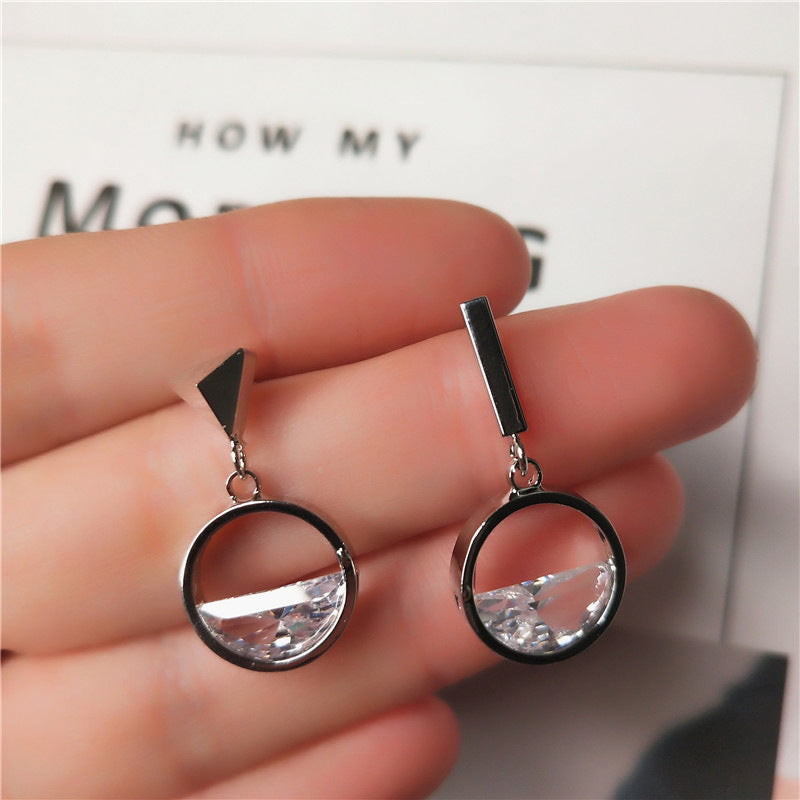Geometric Zircon Earrings