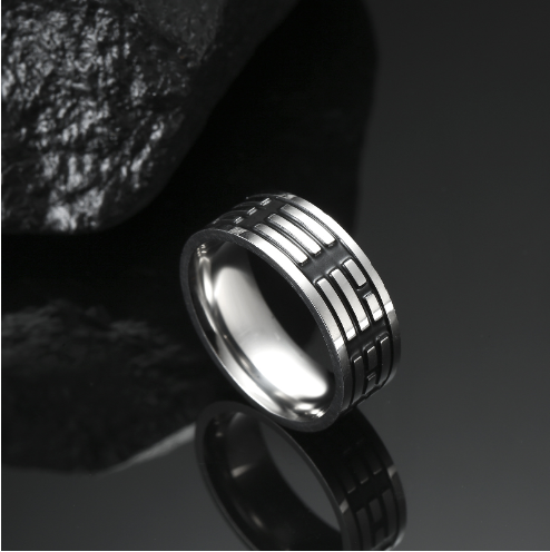 Men's Simple Personality Stainless Steel Titanium Ring