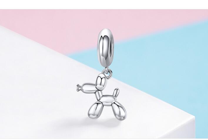 Cute Balloon Dog S925 Silver Pendant Jewelry Set