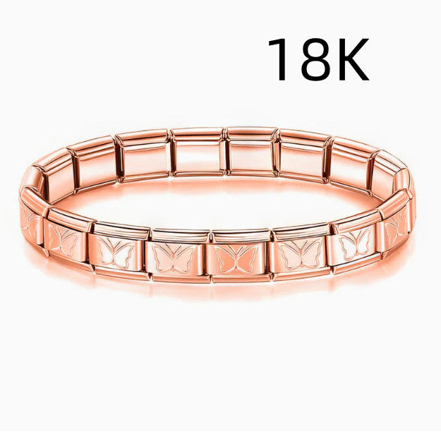 Personalized Electroplated Stainless Steel Bracelet