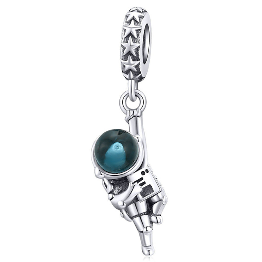 Silver Dreamcatcher with Beads and Star Charms Set