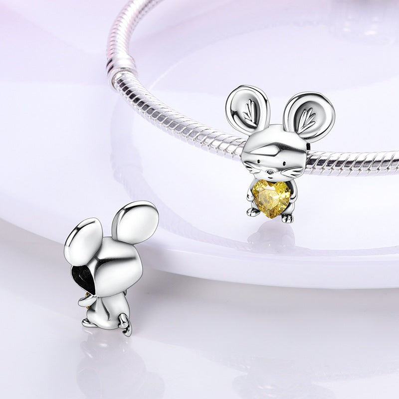 DIY Silver-Plated Bead Accessories with Animal Charms