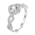 Platinum Plated Zircon Fashion Ring
