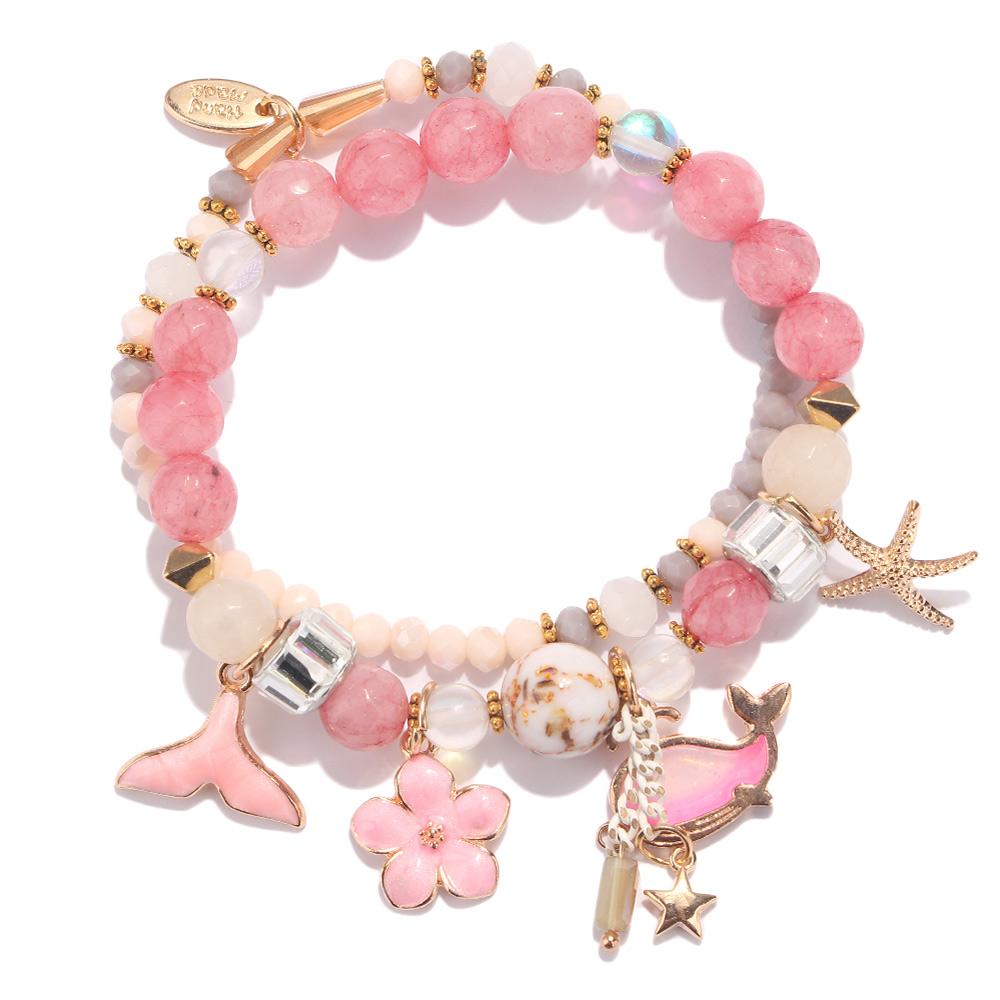 Korean Ethnic Whale Tail Elastic Bangle Bracelet