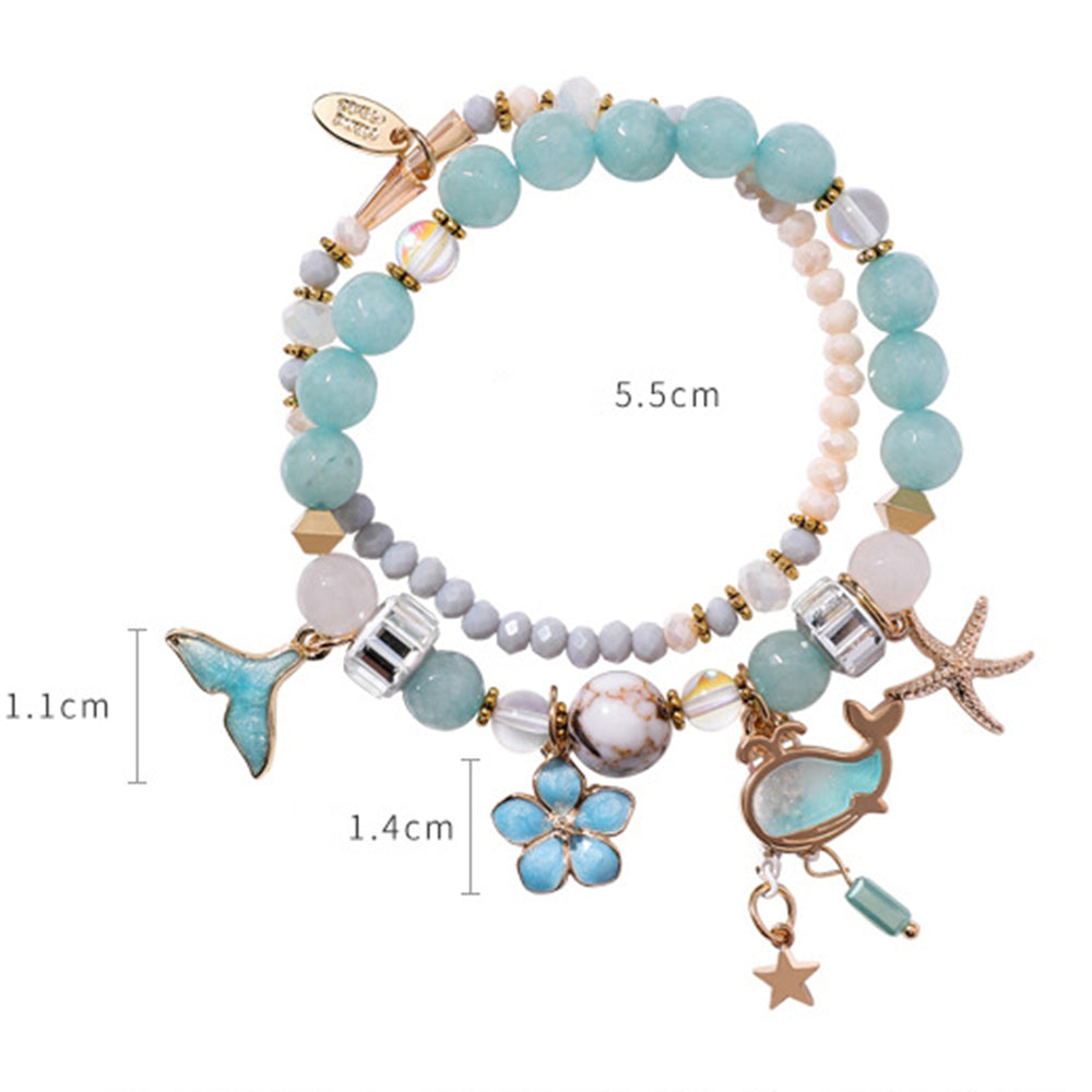 Korean Ethnic Whale Tail Elastic Bangle Bracelet