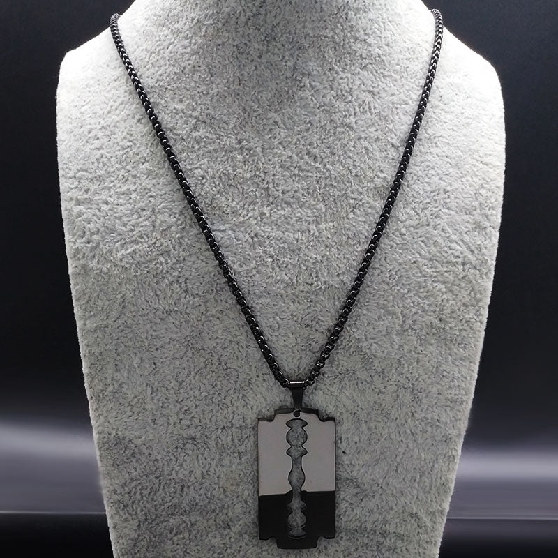 Retro Black Baida Titanium Steel Pendant Necklace