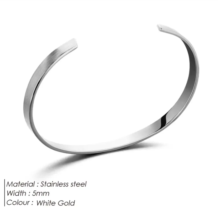 Glossy Open Steel Bracelet