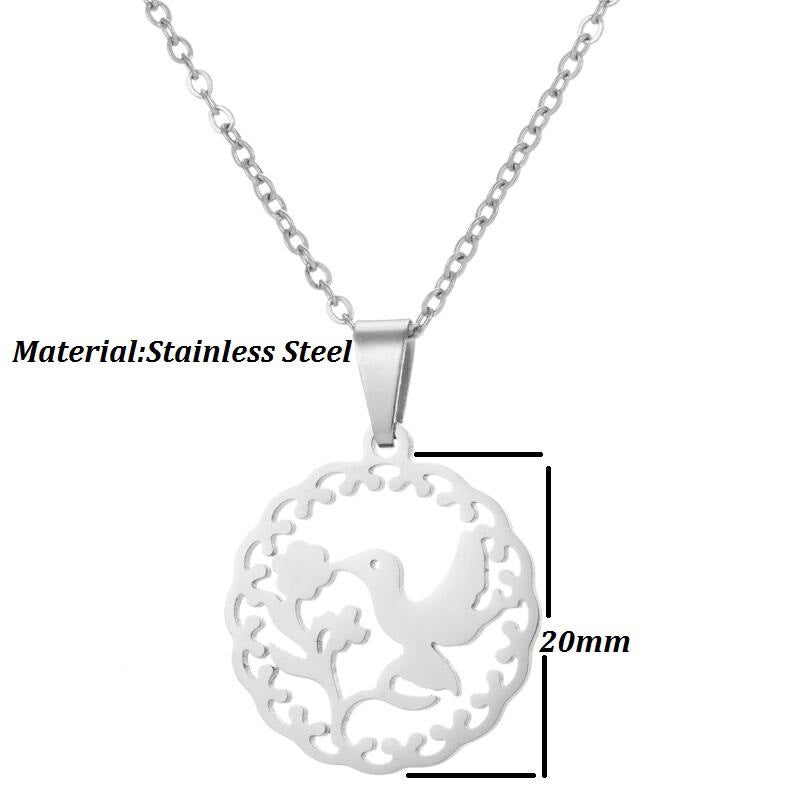 Spring Accessories Minimalist Stainless Steel Pendant Necklace