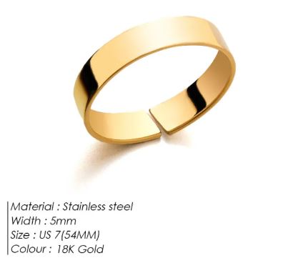Adjustable  Titanium Steel Ring