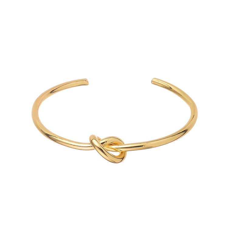 Open Knot Copper Bangle Bracelet