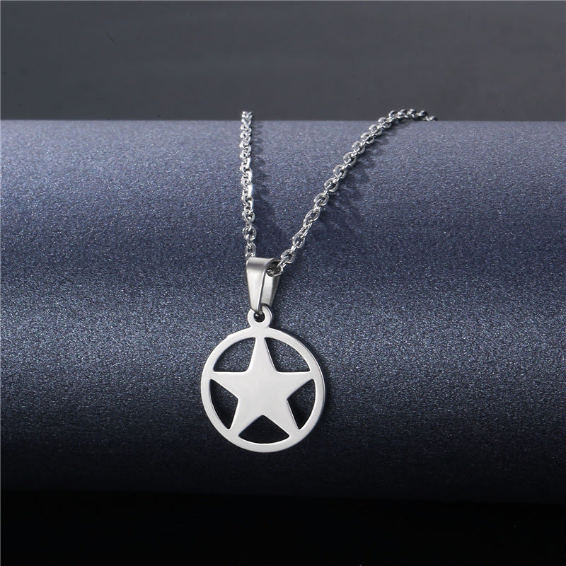 Geometric Stainless Steel Pendant for DIY Jewelry