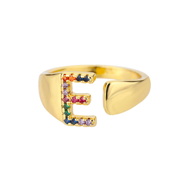 Colorful Zircon Women's Adjustable Vintage Ring Set