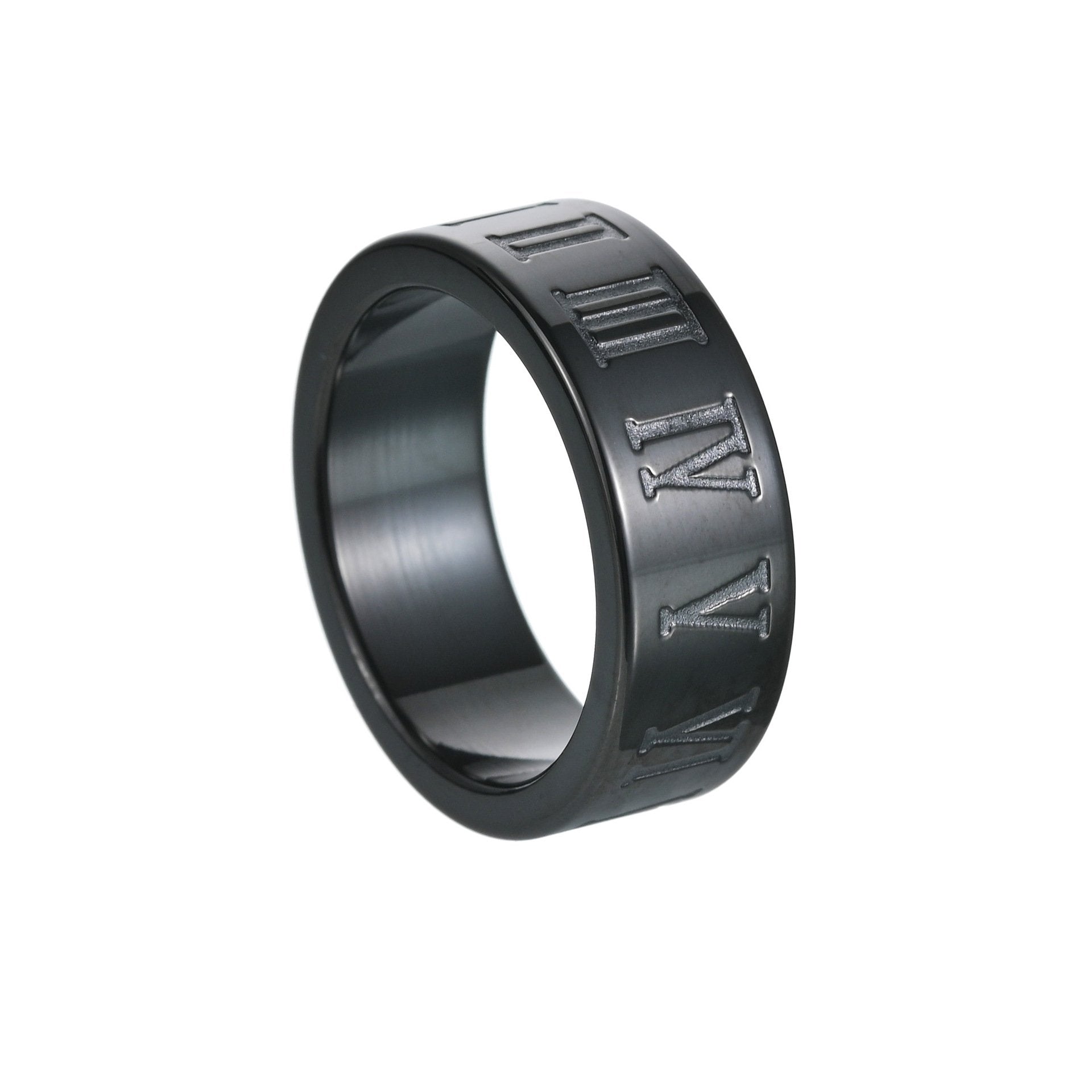 Roman Digital Titanium Steel Ring