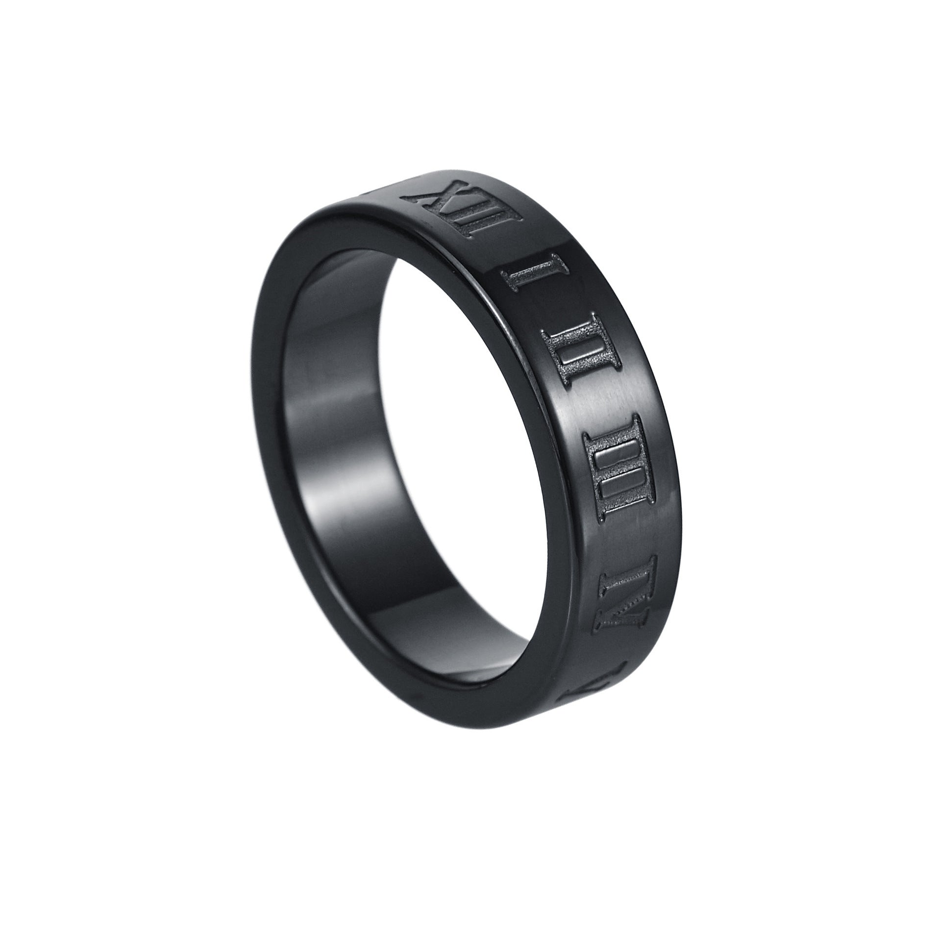 Roman Digital Titanium Steel Ring
