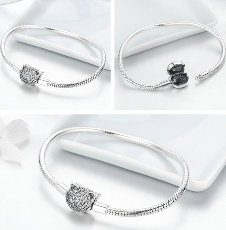 Platinum Bracelet and Silver Bangle Set