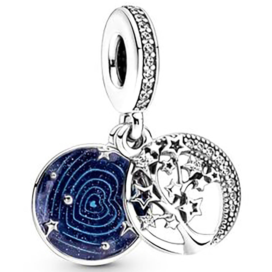 Silver Dreamcatcher with Beads and Star Charms Set