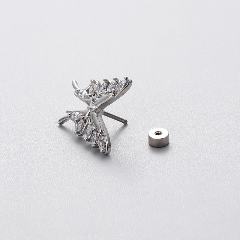 Henson Titanium Steel Butterfly Ear Cuff Earrings