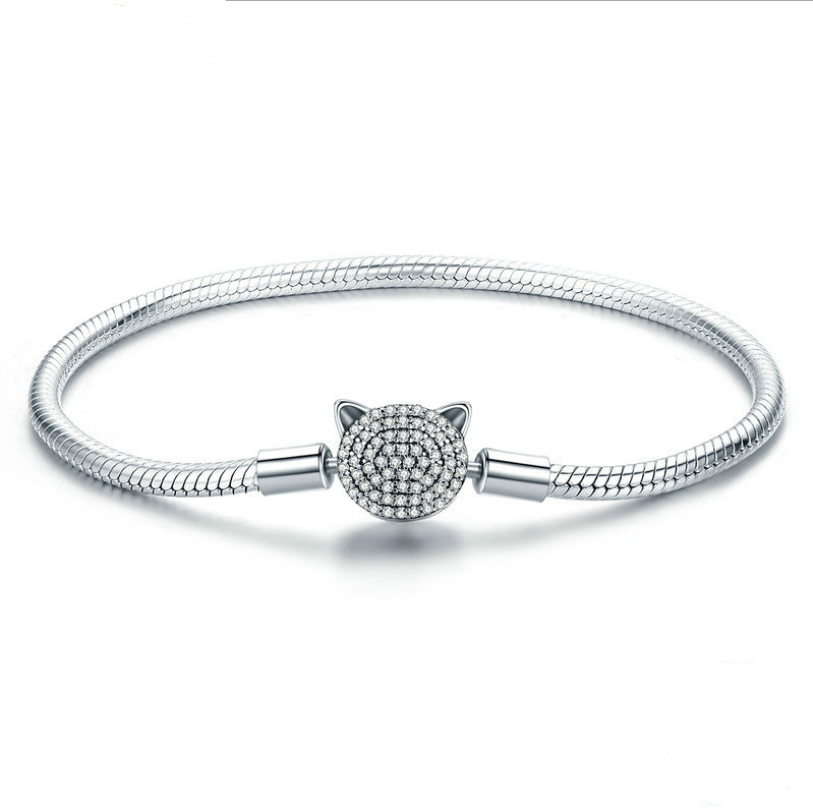 Platinum Bracelet and Silver Bangle Set