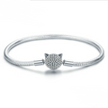 Platinum Bracelet and Silver Bangle Set
