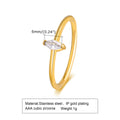 Zircon Gold Ring for Women