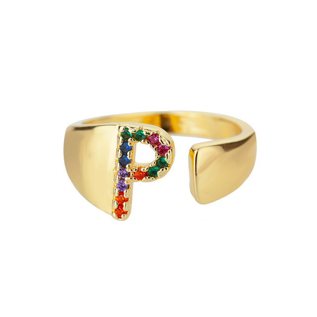 Colorful Zircon Women's Adjustable Vintage Ring Set