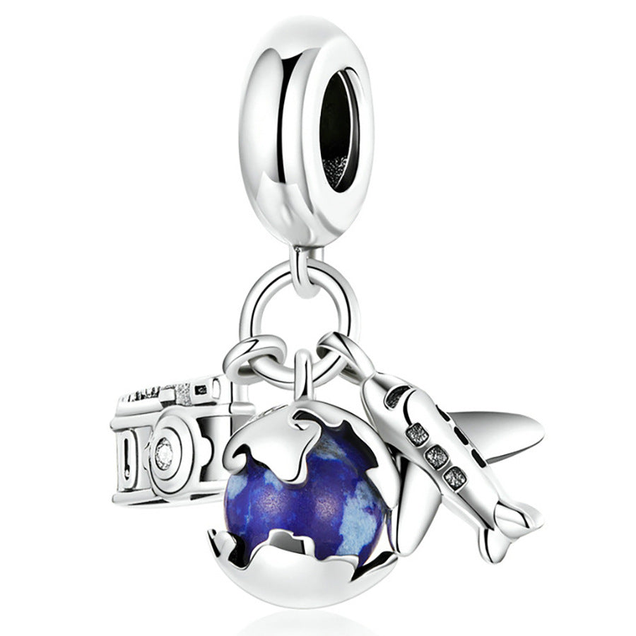 Silver Dreamcatcher with Beads and Star Charms Set