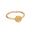 Titanium Steel Plated Vintage Ring in 18K Gold