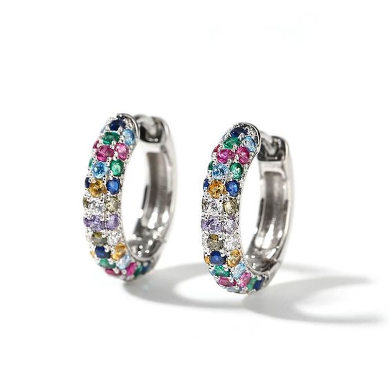 Colorful Zircon Earrings for Women's Parties