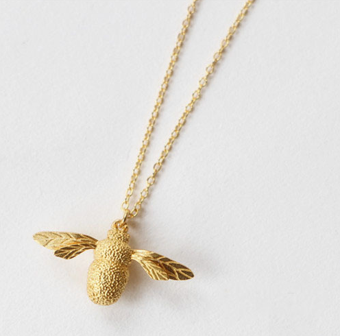 Bee Necklace with Simple Silver Pendant