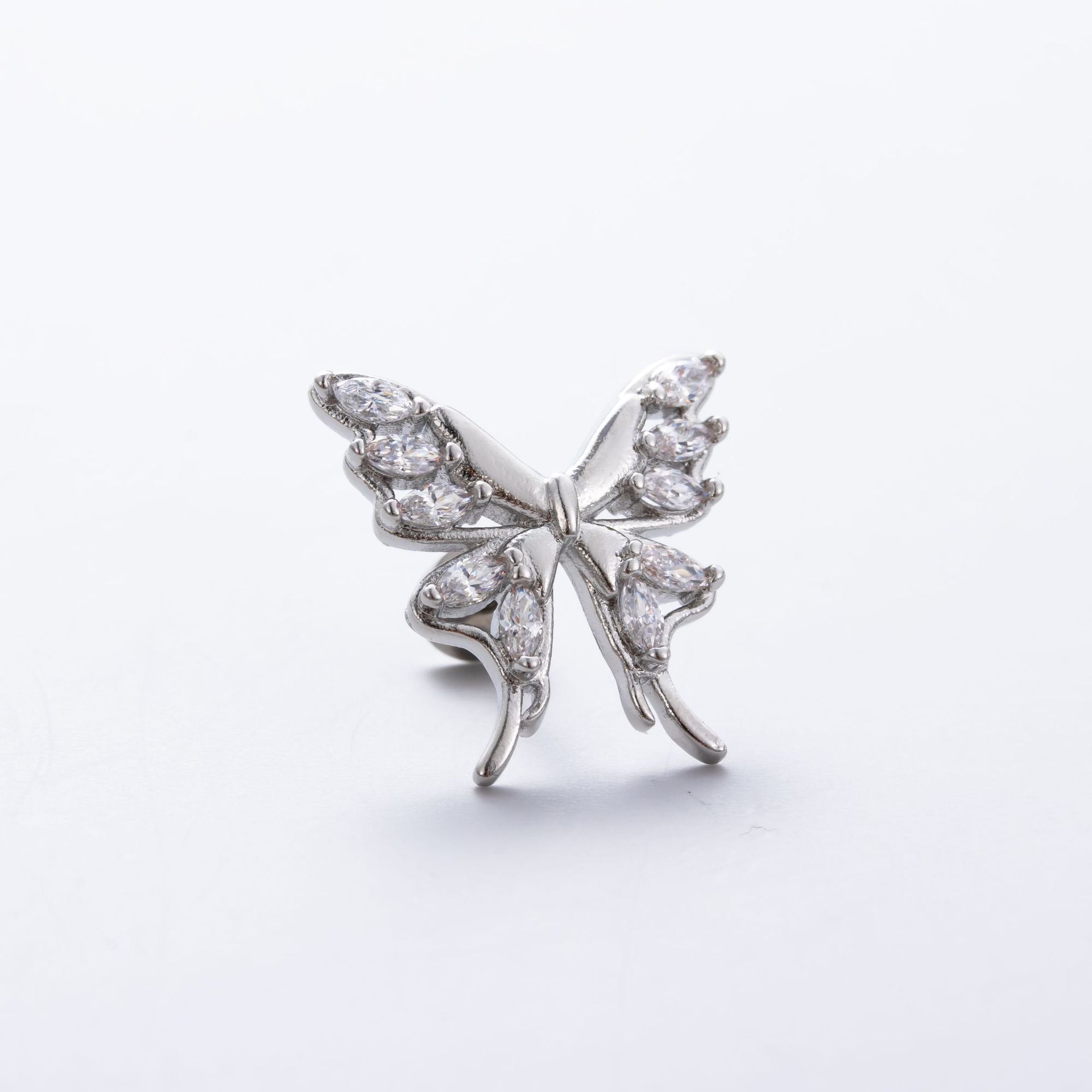 Henson Titanium Steel Butterfly Ear Cuff Earrings