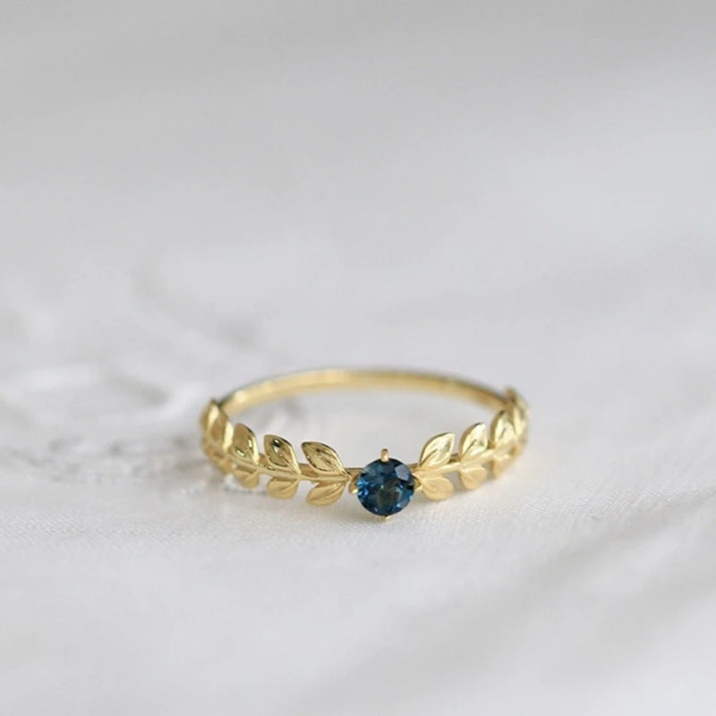 925 Silver Fashion Leaf Ring
