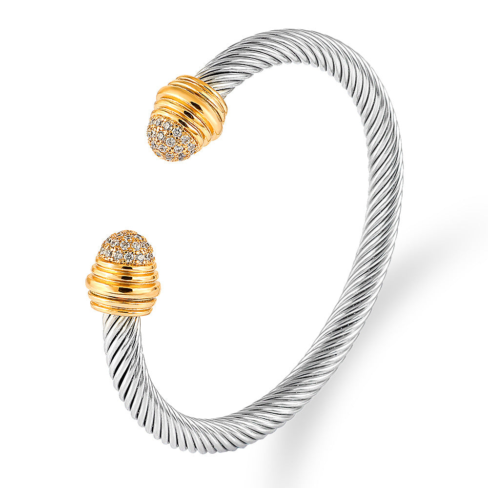 Titanium Steel Braided Cable Bracelet