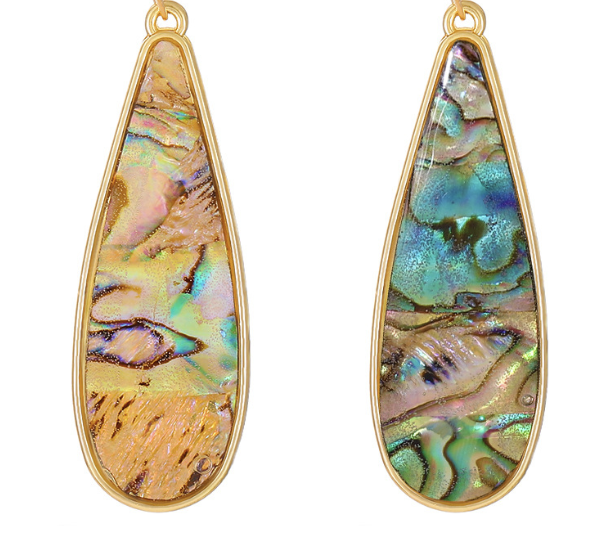 Vintage Colorful Glass Earrings with Platinum Plating