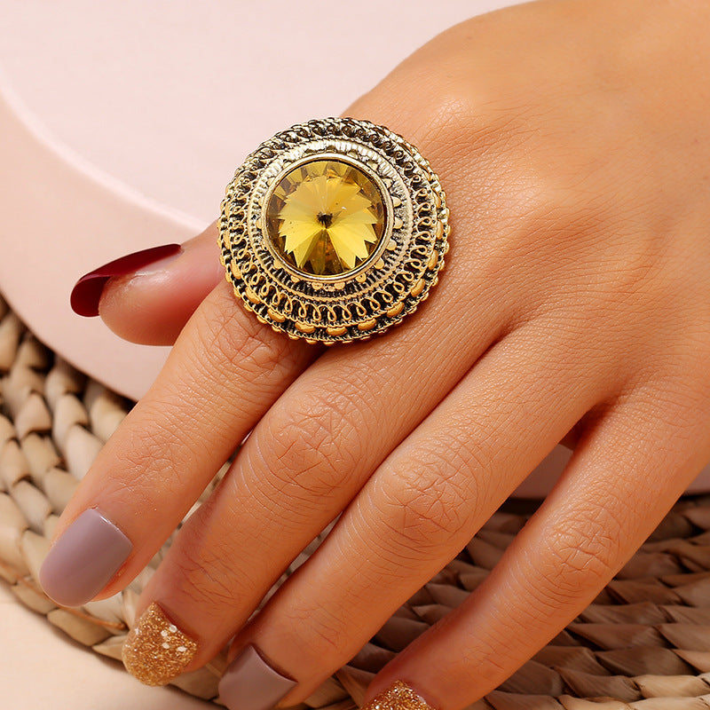 Creative Vintage Adjustable Rhinestone Ring