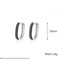 French-style Black Zircon Earrings