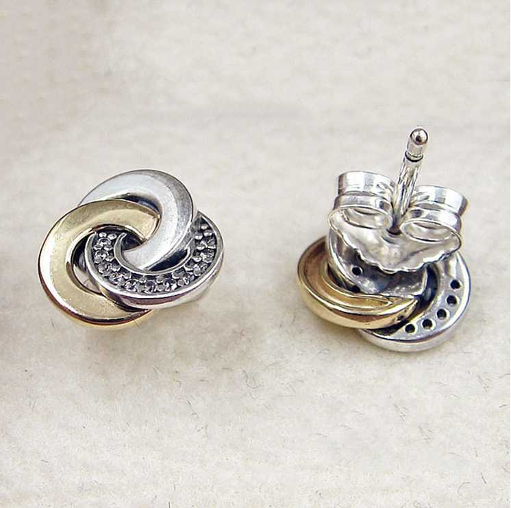 Woven Love Zircon Earrings
