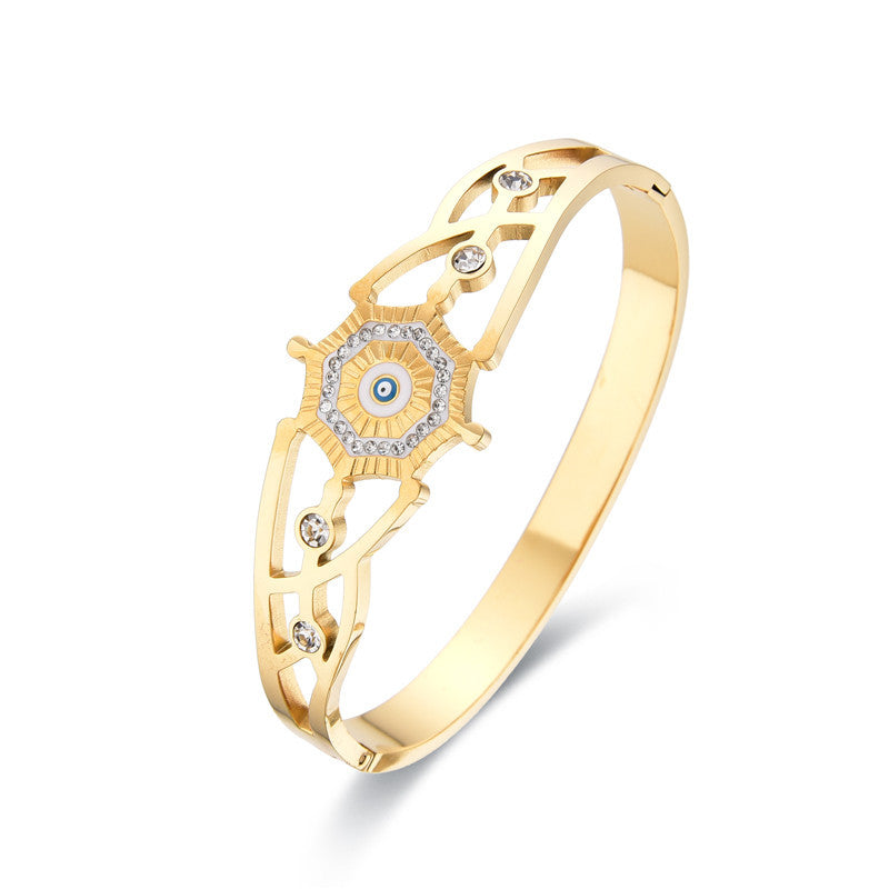 Fashion Micro-set Diamond Titanium Steel Bracelet
