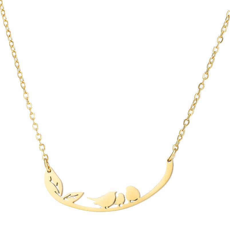 Spring Accessories Minimalist Stainless Steel Pendant Necklace