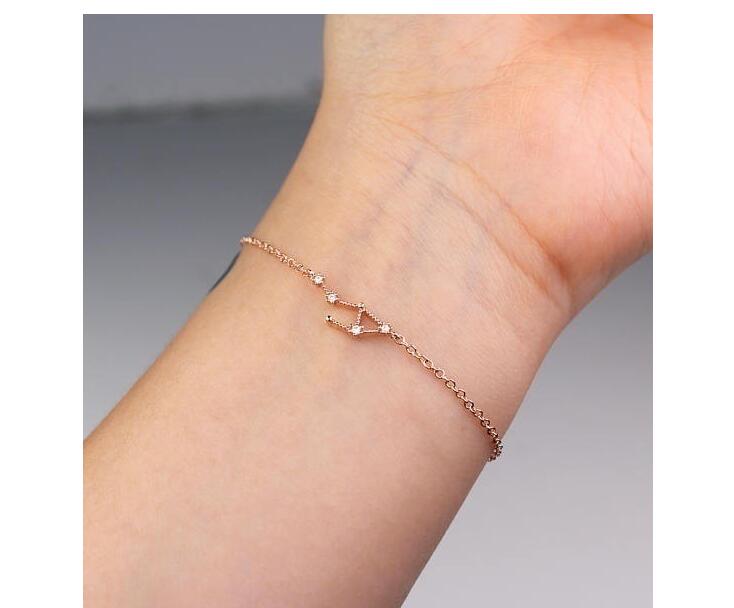Zodiac Bracelet with Stylish Zircon Pendant
