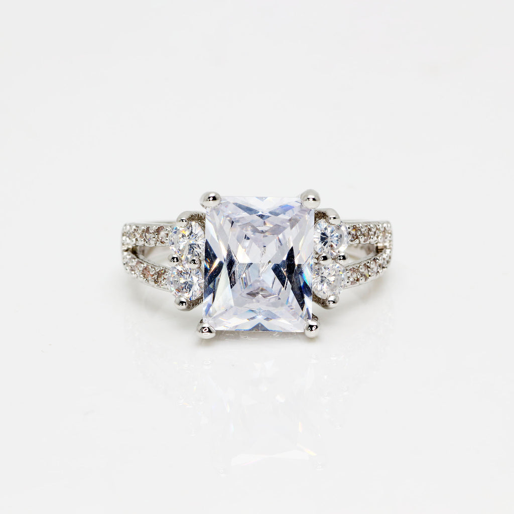 Platinum-Plated Trendy Ring