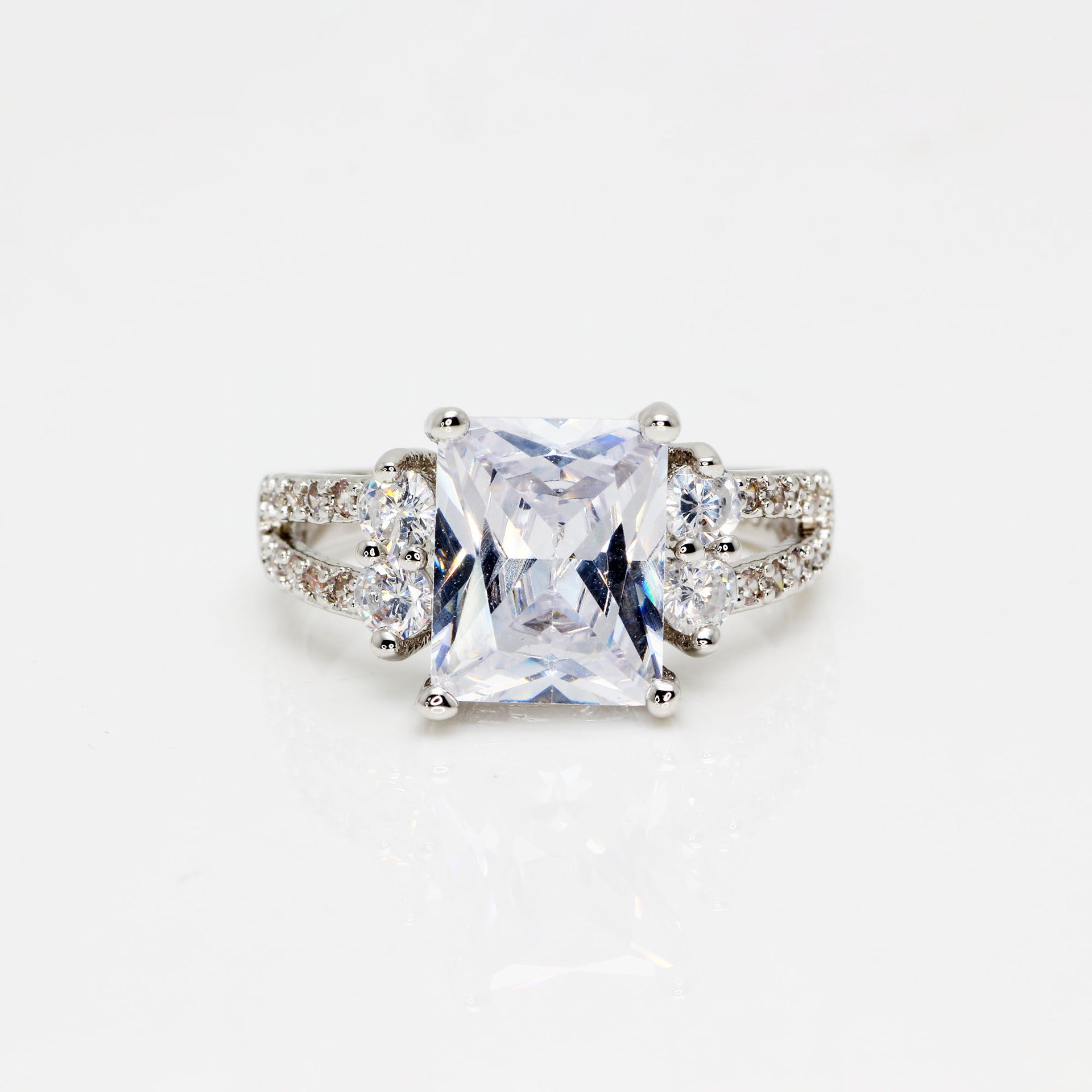 Platinum-Plated Trendy Ring