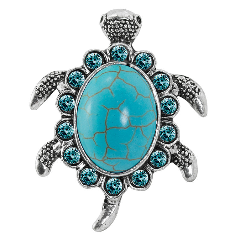 Vintage Turtle Shaped Turquoise Ring