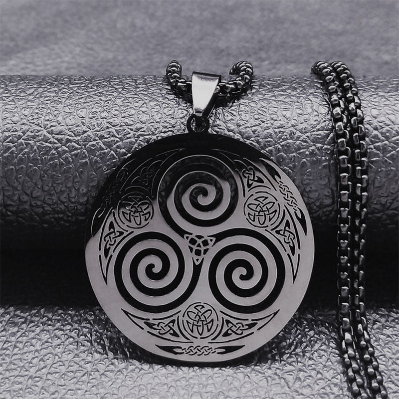 Men's Stainless Steel Pendant Box Chain Necklace