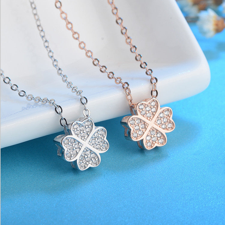 S999 Silver Pendant with Clover Design for Women