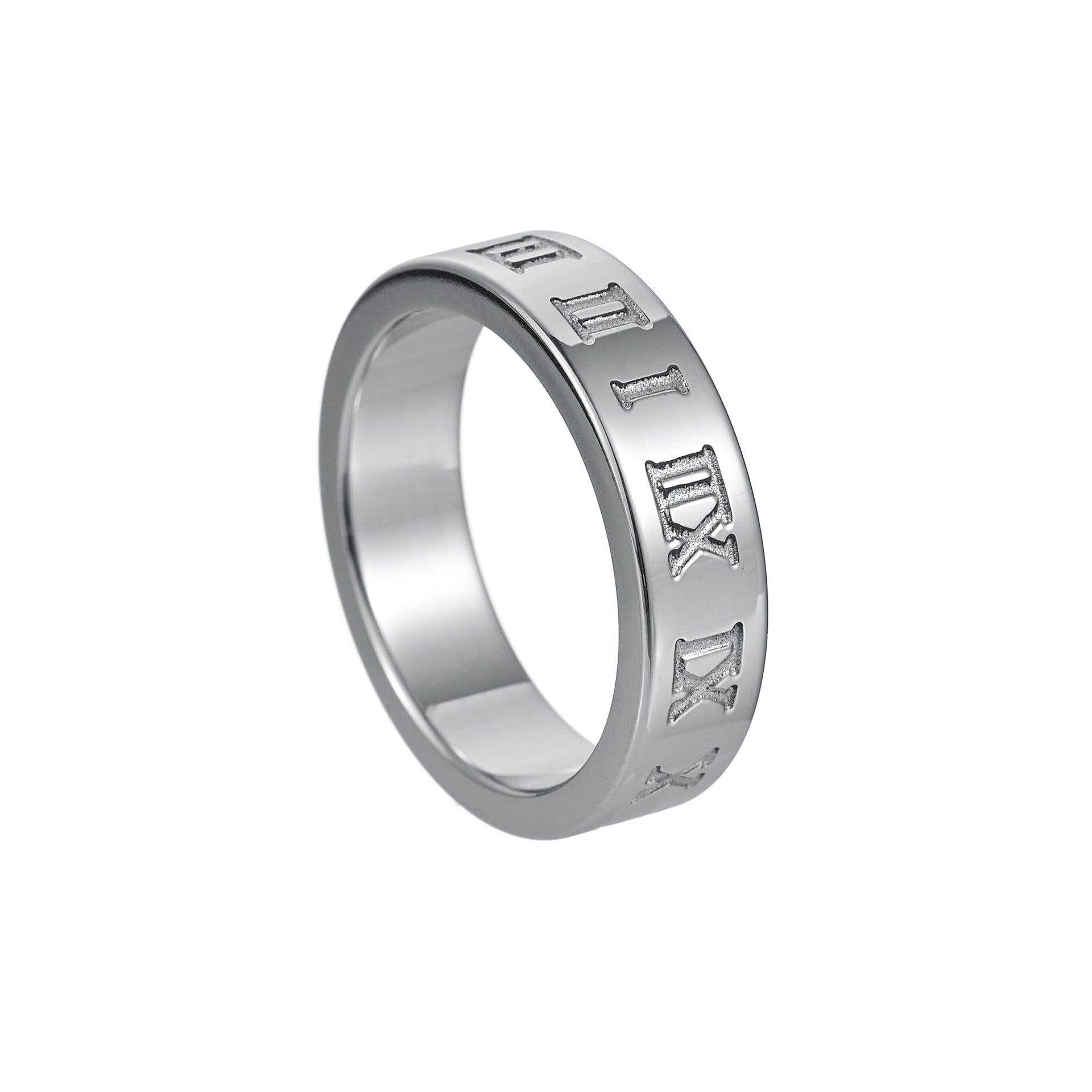 Roman Digital Titanium Steel Ring