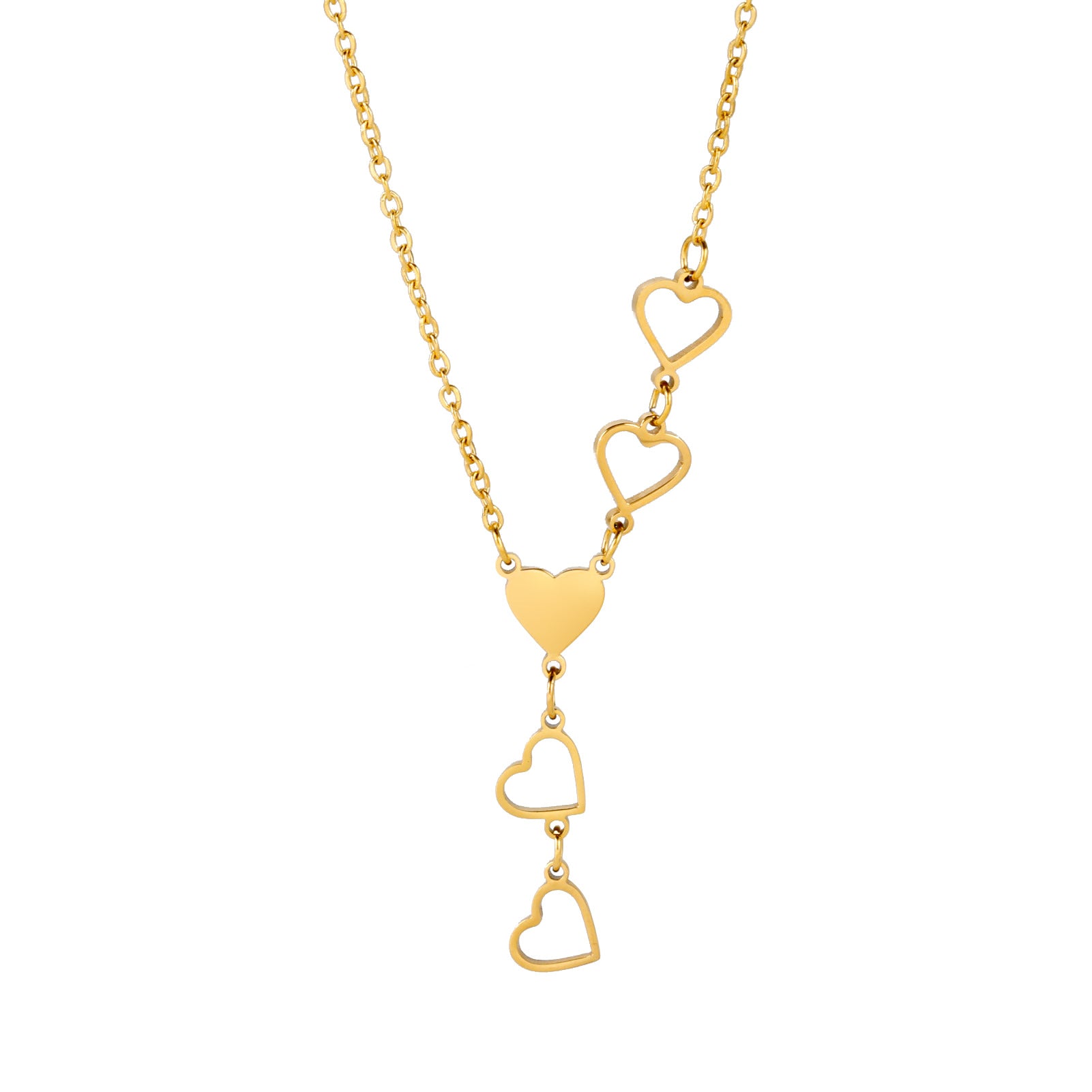 Delicate Titanium Steel Heart Pendant Necklace