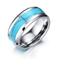 Turquoise Inlay Tungsten Ring